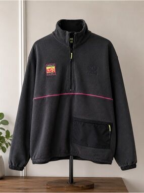 Adidas Originals Adventure Fleece Pullover XL Black Pink Gorpcore Outdoor Unisex